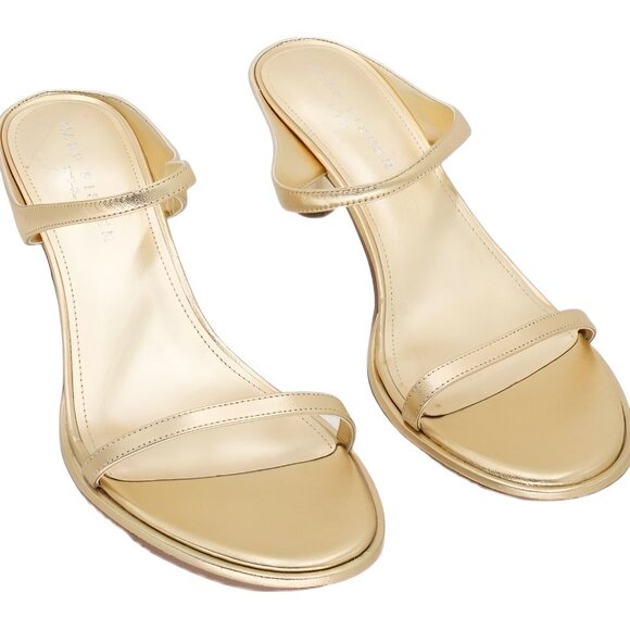 Marc Fisher LTD Shoes - Marc Fisher LTD Alonde Kitten Heel Sandal Gold Women's US 11M